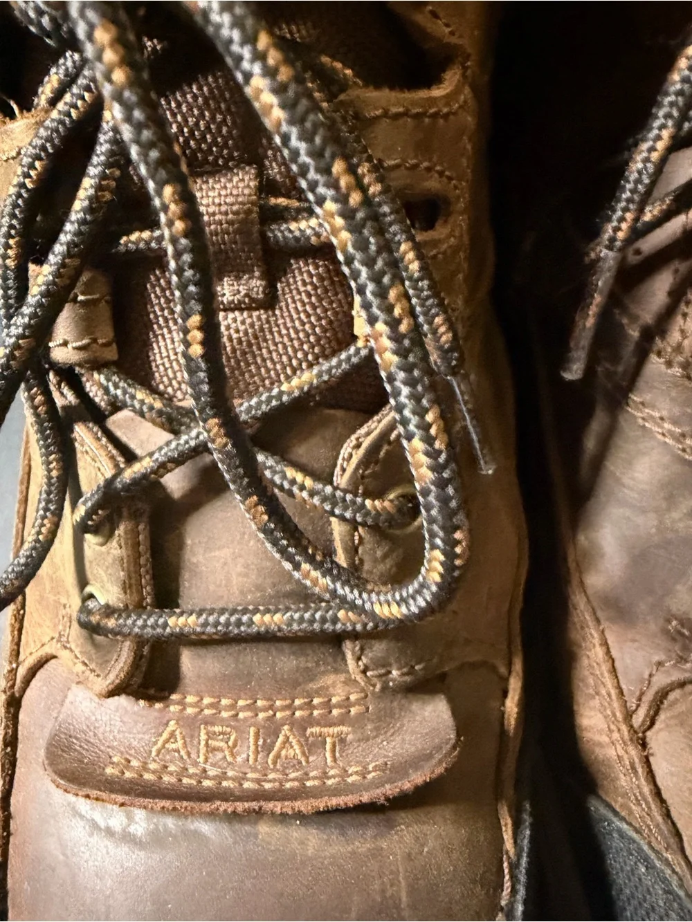 Ariat Brown and Black Steel Toe Work Boots